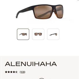 Maui Jim Alenuihaha Black and Brown Sunglasses